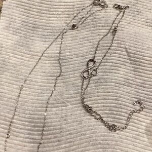 Chic Silver Necklace for Women sterling silver set necklace and bracelet